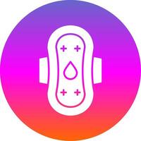 Sanitary Towel Glyph Gradient Circle Icon vector