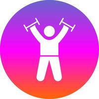 Exercise Glyph Gradient Circle Icon vector