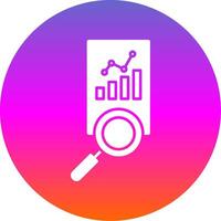 Market Analysis Glyph Gradient Circle Icon vector