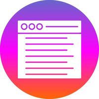 Web Glyph Gradient Circle Icon vector