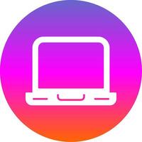 Laptop Glyph Gradient Circle Icon vector