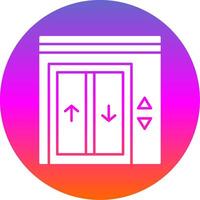 Elevator Glyph Gradient Circle Icon vector