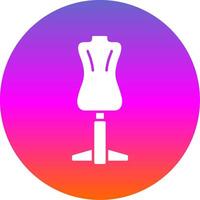 Mannequin Glyph Gradient Circle Icon vector