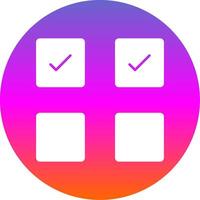 Check Box Glyph Gradient Circle Icon vector