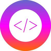Coding Glyph Gradient Circle Icon vector