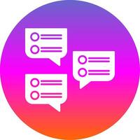 Chat Bubble Glyph Gradient Circle Icon vector
