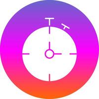 Chronometer Glyph Gradient Circle Icon vector