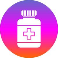 Medicine Bottle Glyph Gradient Circle Icon vector