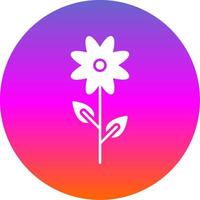 Flower Glyph Gradient Circle Icon vector