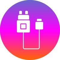 Charger Glyph Gradient Circle Icon vector