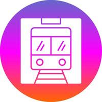 Metro Glyph Gradient Circle Icon vector