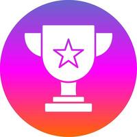 Trophy Glyph Gradient Circle Icon vector