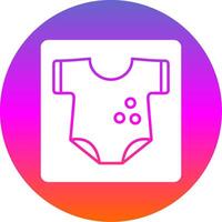 Baby Clothes Glyph Gradient Circle Icon vector