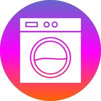 Laundry Machine Glyph Gradient Circle Icon vector