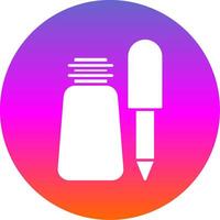 Eyeliner Glyph Gradient Circle Icon vector