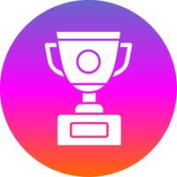 Trophy Glyph Gradient Circle Icon vector