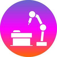 Robotic Surgery Glyph Gradient Circle Icon vector