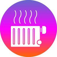 Radiator Glyph Gradient Circle Icon vector