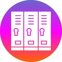 Locker Room Glyph Gradient Circle Icon vector