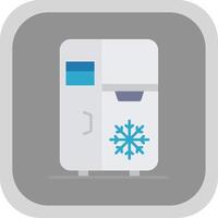 refrigerador plano redondo esquina icono vector