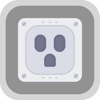 Socket Flat Round Corner Icon vector