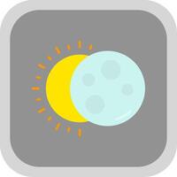 Eclipse Flat Round Corner Icon vector