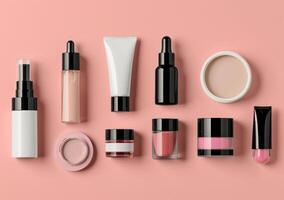 AI generated cosmetic brands offer their products to new customers photo