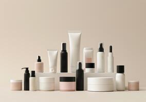 AI generated cosmetic brands offer their products to new customers photo