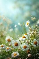 ai generado primavera temprano Mañana Pascua de Resurrección antecedentes con Copiar espacio foto