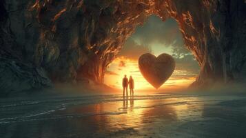 AI generated A captivating scene for sharing heartfelt messages photo