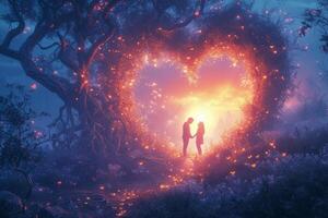 AI generated A captivating scene for sharing heartfelt messages photo