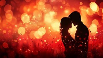 AI generated Romantic backdrop for expressing love and emotions photo