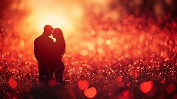 AI generated Romantic backdrop for expressing love and emotions photo