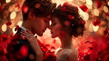 AI generated Serenade of Love. A musical, enchanting atmosphere for your love story promotion photo