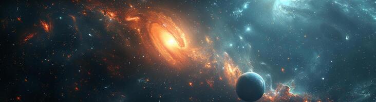 AI generated Beautiful photos of space with planets of the solar system