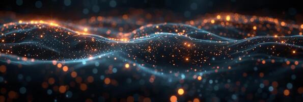 AI generated Dark abstract technology background photo