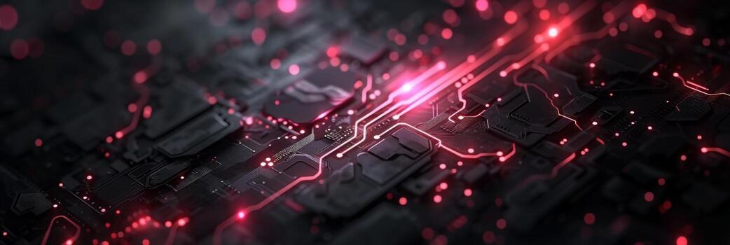 AI generated Dark abstract technology background photo