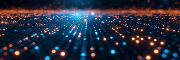 AI generated Dark abstract technology background photo