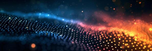 AI generated Dark abstract technology background photo