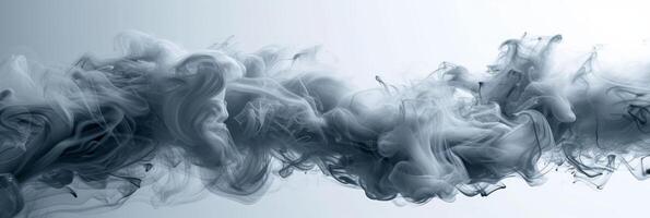 AI generated Abstract background made of gray smoke photo