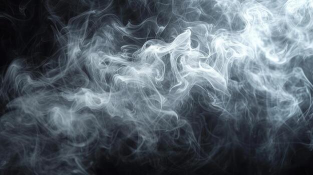 AI generated Abstract background made of gray smoke photo