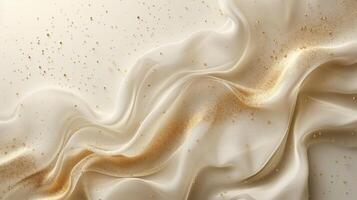 AI generated Abstract cream luxury background with thin gold threads photo