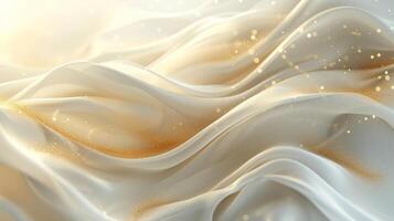 AI generated Abstract cream luxury background with thin gold threads photo