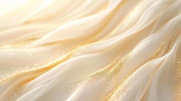 AI generated Abstract cream luxury background with thin gold threads photo