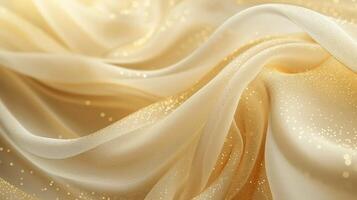 AI generated Abstract cream luxury background with thin gold threads photo