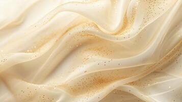 AI generated Abstract cream luxury background with thin gold threads photo