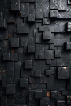 AI generated Abstract dark metal 3D background photo