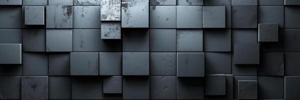 AI generated Abstract dark metal 3D background photo