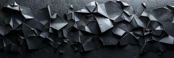 AI generated Abstract dark metal 3D background photo