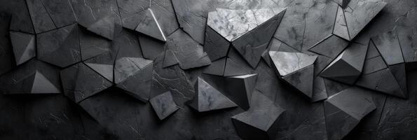AI generated Abstract dark metal 3D background photo